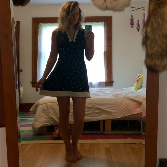 Vintage Black and White Mini Dress - Picture 5 of 6